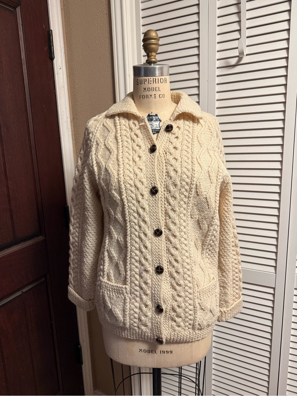 Vintage ANTARTEX Wool Cardigan size 38 Made in Great Britain